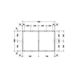 Duravit Fußgestell 1000x1600x85-100mm für Tempano Duschwannen... DURAVIT-791395000000000 4053424894171 (Abb. 1)