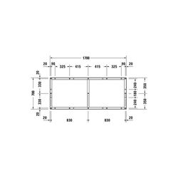 Duravit Fußgestell 700x1700x85-100mm für Tempano Duschwannen... DURAVIT-791396000000000 4053424894188 (Abb. 1)
