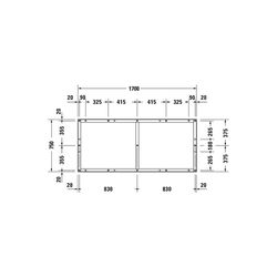Duravit Fußgestell 750x1700x85-100mm für Tempano Duschwannen... DURAVIT-791397000000000 4053424894195 (Abb. 1)