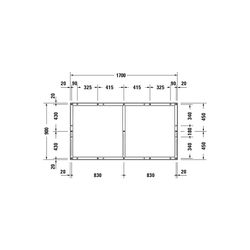 Duravit Fußgestell 900x1700x85-100mm für Tempano Duschwannen... DURAVIT-791398000000000 4053424894201 (Abb. 1)