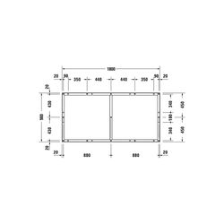 Duravit Fußgestell 900x1800x85-100mm für Tempano Duschwannen... DURAVIT-791399000000000 4053424894218 (Abb. 1)