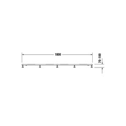 Duravit Fußgestell 900x1800x85-100mm für Tempano Duschwannen... DURAVIT-791399000000000 4053424894218 (Abb. 1)