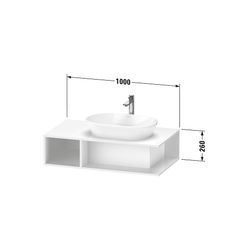 Duravit D-Neo Konsolenwaschtischunterbau wandh. 550x1000x260mm, Eiche Marmoriert M... DURAVIT-DE495905555 4067116349931 (Abb. 1)