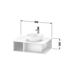 Duravit D-Neo Konsolenwaschtischunterbau wandh. 550x800x260mm, Eiche Marmoriert Ma... DURAVIT-DE495805555 4067116349924 (Abb. 1)
