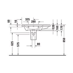 Duravit D-Neo Waschtisch 480x800x165mm, Weiß Hochglanz, Rechteckig, 1 Waschplatz L,... DURAVIT-2369800060 4063382016805 (Abb. 1)