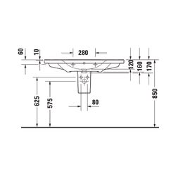 Duravit D-Neo Waschtisch 480x1005x160mm wandhäng., Weiß Hochglanz, Rechteckig, 1 Wa... DURAVIT-2367100000 4063382016096 (Abb. 1)
