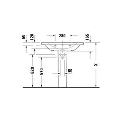 Duravit D-Neo Waschtisch 480x800x165mm, Weiß Hochglanz, Rechteckig, 1 Waschplatz/HL... DURAVIT-2367800000 4053424981970 (Abb. 1)