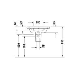 Duravit D-Neo Waschtisch 480x650x160mm, Weiß Hochglanz, Rechteckig, 1 Waschplatz/HL... DURAVIT-2367650000 4063382015624 (Abb. 1)