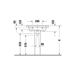 Duravit D-Neo Waschtisch 480x650x160mm, Weiß Hochglanz, Rechteckig, 1 Waschplatz/HL... DURAVIT-2367650000 4063382015624 (Abb. 1)