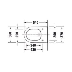 Duravit White Tulip Wand-WC 540x370x365mm, Weiß Hochglanz, 4,5l, HygieneGlaze, Tief... DURAVIT-2576092000 4053424913568 (Abb. 1)