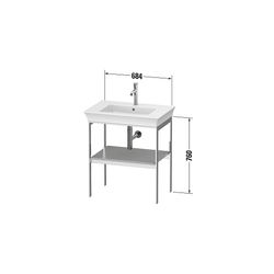Duravit White Tulip Metallkonsole 450x684x760mm, Graphit Seidenmatt, 1 Ablagefläch... DURAVIT-WT454005858 4063382125927 (Abb. 1)