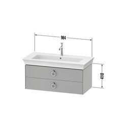 Duravit White Tulip Waschtischunterbau wandhäng. 458x984x410mm AM Nusb.Matt Graphi... DURAVIT-WT435207758 4063382114891 (Abb. 1)