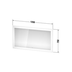 Duravit White Tulip Spiegel Wandmontage 50x1350x750mm, Weiß, LED, 56W, Betätig... DURAVIT-WT7053000000100 4063382551023 (Abb. 1)