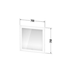 Duravit White Tulip Spiegel Wandmontage 50x750x750mm, Weiß, LED, 38W, Betätigu... DURAVIT-WT7051000000100 4063382550941 (Abb. 1)