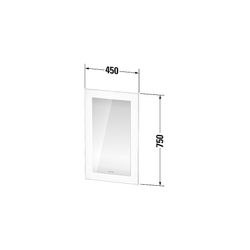 Duravit White Tulip Spiegel Wandmontage 50x450x750mm, Weiß, LED, 29W, Betätigu... DURAVIT-WT7050000000100 4063382550903 (Abb. 1)
