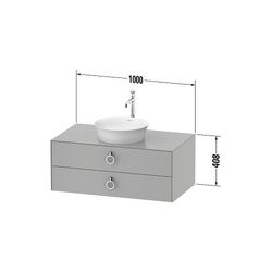Duravit White Tulip Konsolen-WTU wandh. 550x1000x408mm M mit KSP Eiche Natur massi... DURAVIT-WT49910H592 4063382120533 (Abb. 1)