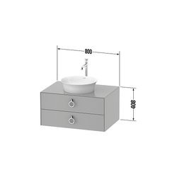 Duravit White Tulip Konsolenwaschtischunterbau wandhäng. 550x800x408mm M mit K... DURAVIT-WT49900H2H20010 4063382549495 (Abb. 1)