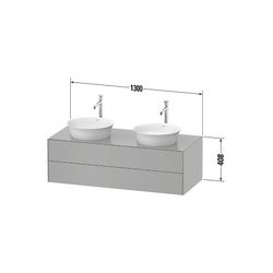 Duravit White Tulip Konsolen-WTU wandh. 550x1300x408mm B/M mit KSP Eiche Natur mas... DURAVIT-WT4988BH539 4063382118387 (Abb. 1)