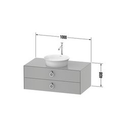 Duravit White Tulip Konsolen-WTU wandh. 550x1000x408mm M mit KSP Eiche Natur massi... DURAVIT-WT49910H592 4063382120533 (Abb. 1)
