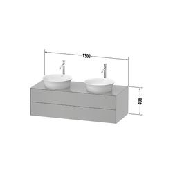 Duravit White Tulip Konsolen-WTU wandh. 550x1300x408mm B/M mit KSP Eiche Natur mas... DURAVIT-WT4988BH539 4063382118387 (Abb. 1)