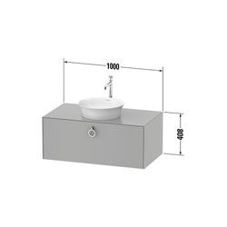 Duravit White Tulip Konsolenwaschtischunterbau wandh 550x1000x408mm M mit KSP Eich... DURAVIT-WT49810H5H1 4063382118936 (Abb. 1)