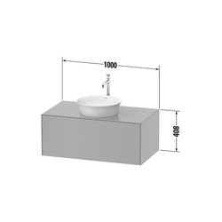 Duravit White Tulip Konsolenwaschtischunterbau wh 550x1000x408mm M mit KSP Eiche N... DURAVIT-WT49760H585 4063382116017 (Abb. 1)