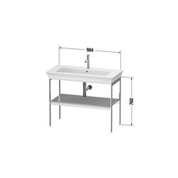 Duravit White Tulip Metallkonsole 450x984x760mm, Weiß Hochglanz, 1 Ablagefläche, I... DURAVIT-WT454108585 4063382126245 (Abb. 1)