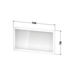 Duravit White Tulip Spiegel Wandmontage 50x1350x750mm, Weiß, LED, 56W, Betätig... DURAVIT-WT7053000000100 4063382551023 (Abb. 1)
