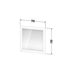 Duravit White Tulip Spiegel Wandmontage 50x750x750mm, Weiß, LED, 38W, Betätigu... DURAVIT-WT7051000000100 4063382550941 (Abb. 1)