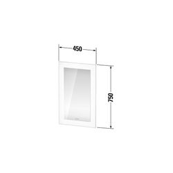 Duravit White Tulip Spiegel Wandmontage 50x450x750mm, Weiß, LED, 29W, Betätigu... DURAVIT-WT7050000000100 4063382550903 (Abb. 1)