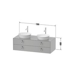 Duravit White Tulip Konsolenwaschtischunterbau wh 550x1300x408mm B/M mit KSP Eiche... DURAVIT-WT4993BH585 4063382121424 (Abb. 1)