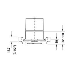 Duravit Grundkörper Unterputz bodenstehend G 1/2"... DURAVIT-GK5900003000 7612158492441 (Abb. 1)