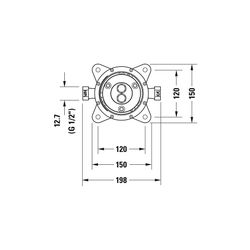 Duravit Grundkörper Unterputz bodenstehend G 1/2"... DURAVIT-GK5900003000 7612158492441 (Abb. 1)