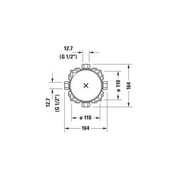 Duravit Bluebox G 1/2", Montageart Unterputz, ohne Vorabsperrung, Einbautiefe 75-... DURAVIT-GK0900000000 4053424467634 (Abb. 1)