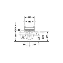 Duravit Starck 3 Wand-WC für Dusch-WC-Sitz 620x365x435mm, Weiß Hochglanz, 4,5l, Wo... DURAVIT-22265900001 4021534822162 (Abb. 1)