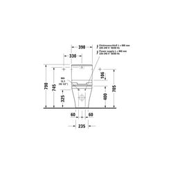 Duravit Stand WC Kombination für Dusch-WC-Sitz DuraStyle 705x390x420mm, Weiß Hochgl... DURAVIT-2156590000 4021534854576 (Abb. 1)