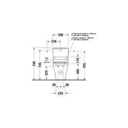 Duravit Stand WC Kombination für Dusch-WC-Sitz DuraStyle 705x390x420mm, Weiß Hochgl... DURAVIT-2156590000 4021534854576 (Abb. 1)