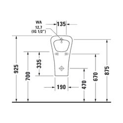 Duravit DuraStyle Urinal 340x300x560mm Weiß Hochglanz WonderGliss, Rimless, Verdrä... DURAVIT-28063000001 4021534863882 (Abb. 1)