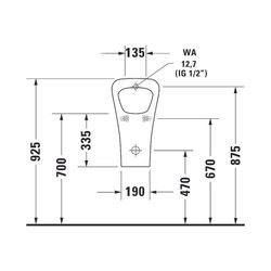 Duravit DuraStyle Urinal 340x300x560mm Weiß Hochglanz WonderGliss, geschlossen, Ab... DURAVIT-28043000001 4021534863806 (Abb. 1)