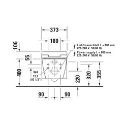 Duravit SensoWash Slim Dusch-WC 539x373mm, Weiß, Absenkautomatik, Fernbedienun... DURAVIT-611000002304300 4053424688756 (Abb. 1)