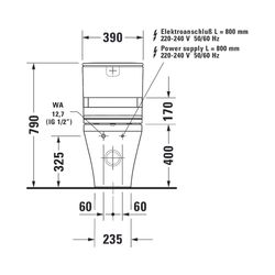 Duravit Stand WC Kombination für Dusch-WC-Sitz DuraStyle 705x390x420mm, Weiß Hochgl... DURAVIT-2156590000 4021534854576 (Abb. 1)