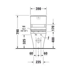 Duravit Stand WC Kombination für Dusch-WC-Sitz DuraStyle 705x390x420mm, Weiß Hochgl... DURAVIT-2156590000 4021534854576 (Abb. 1)