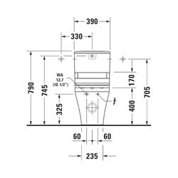 Duravit Stand WC Kombination für Dusch-WC-Sitz DuraStyle 705x390x420mm, Weiß Hochgl... DURAVIT-2156590000 4021534854576 (Abb. 1)