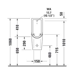 Duravit Starck 3 Urinal 300x245x700mm Weiß Hochglanz HYG Rimless, Verdrängung, Zula... DURAVIT-0827252000 4053424324913 (Abb. 1)