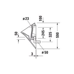 Duravit White Tulip Urinal 340x320x580mm Weiß Hochglanz HYG Rimless, Absauger, mit ... DURAVIT-2817302000 4063382018052 (Abb. 1)