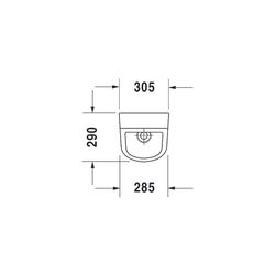 Duravit No.1 Urinal 285x305x565mm Weiß Hochglanz, HYG Verdrängung, mit Spüldüse, Zu... DURAVIT-2819302000 4063382184597 (Abb. 1)
