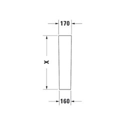 Duravit No.1 Standsäule aus Keramik 190x170x720mm, Weiß Hochglanz, bodenstehend, fü... DURAVIT-0858440000 4063382182562 (Abb. 1)