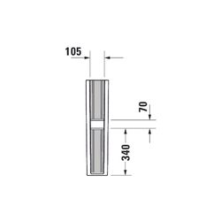 Duravit No.1 Standsäule aus Keramik 190x170x720mm, Weiß Hochglanz, bodenstehend, fü... DURAVIT-0858440000 4063382182562 (Abb. 1)