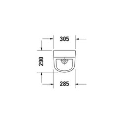 Duravit No.1 Urinal 285x305x565mm Weiß Hochglanz, HYG Verdrängung, mit Spüldüse, Zu... DURAVIT-2819302000 4063382184597 (Abb. 1)