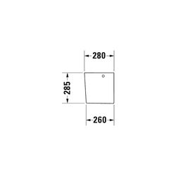 Duravit No.1 Halbsäule aus Keramik 280x175x290mm, Weiß Hochglanz, wandhängend... DURAVIT-0858450000 4063382182579 (Abb. 1)